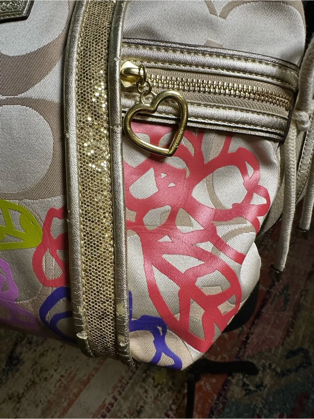 Coach Poppy Daisy Appliqué Signature Tote - Picture 9 of 16